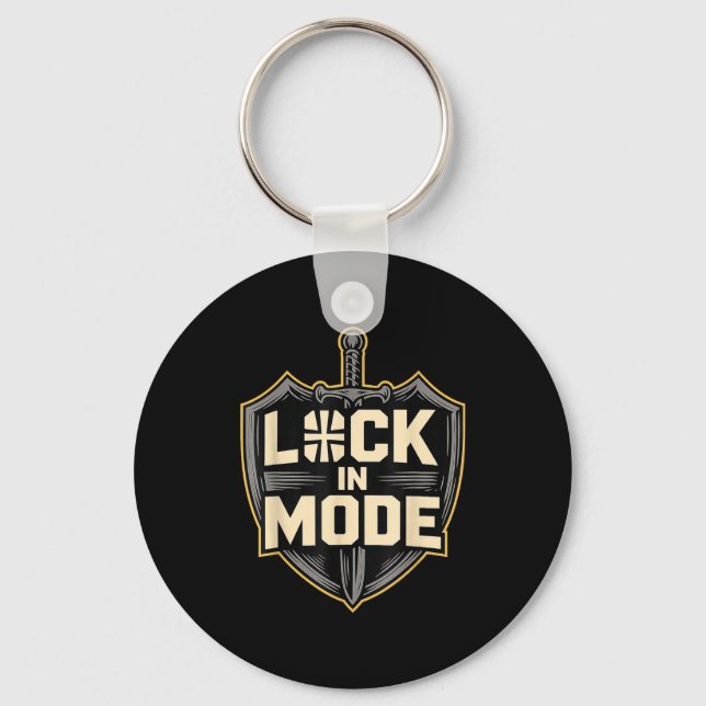 Lock In Mode Christian  Keychain (Front)