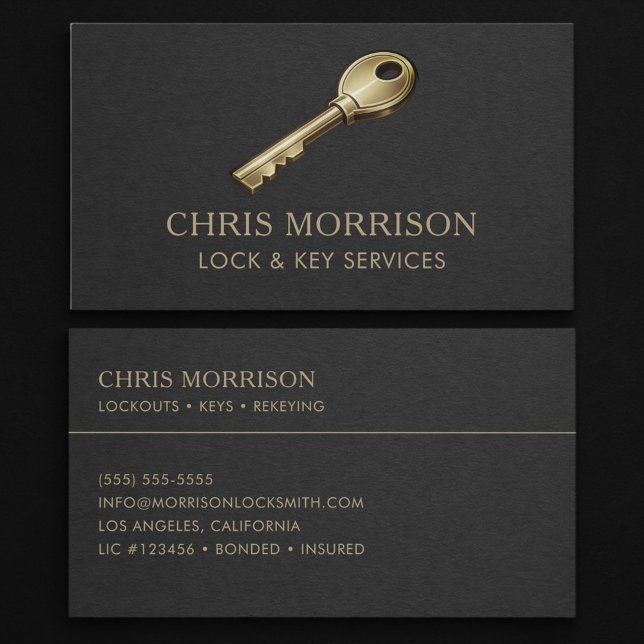 Lock & Key Services Professional Business Card (Creator Uploaded)