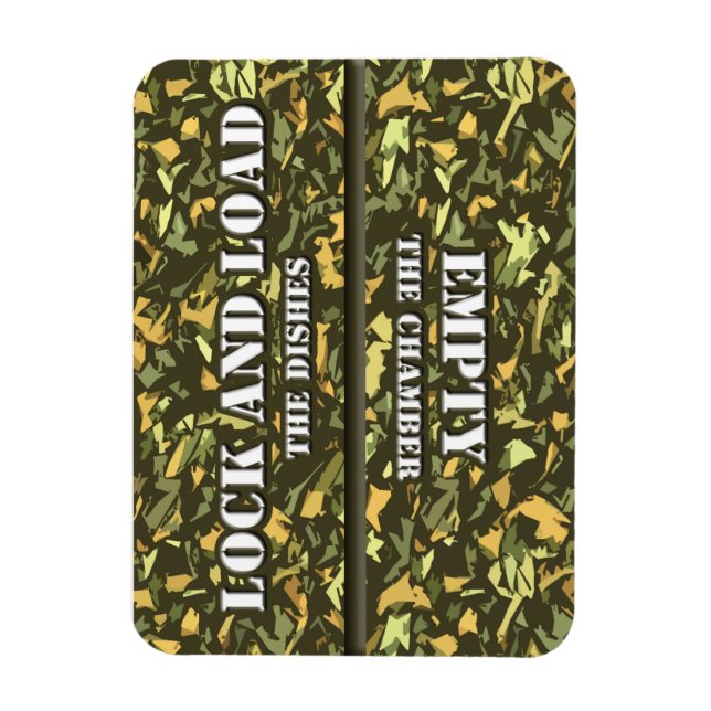 Lock n Load/Empty Camo Dishwasher Magnet (Vertical)