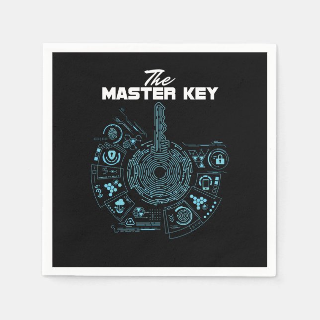 Lock Picker Locksmithing Locksport Gift The Master Napkin (Front)
