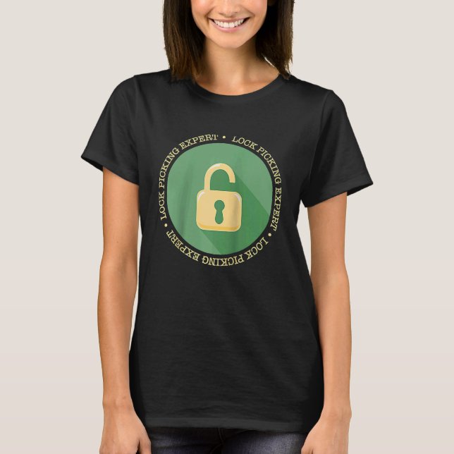 Lock Picking Expert Picker Locks Pick Raglan T-Shirt (Front)