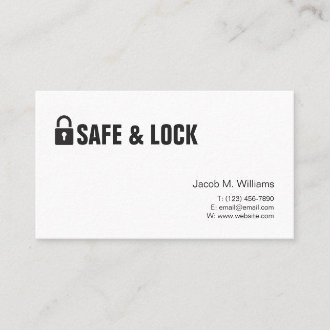 Lock Security Company Business Card (Front)