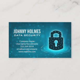 Lock Security Tech System Logo Business Card