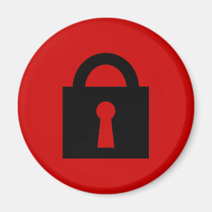 Lock. Top Secret or Confidential Icon. Magnet