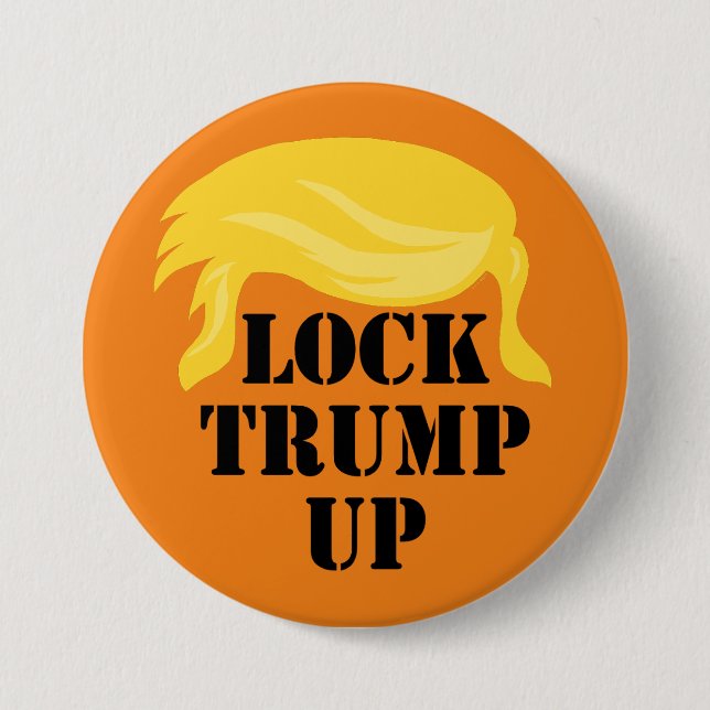 Lock Trump Up 3 Inch Round Button (Front)