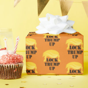 Lock Trump Up Pattern Wrapping Paper