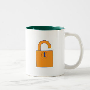 Lock Two-Tone Coffee Mug