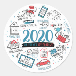 Lockdown 2020 Quarantine Commemorative Classic Round Sticker