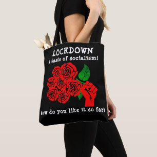 Lockdown (black) Tote Bag