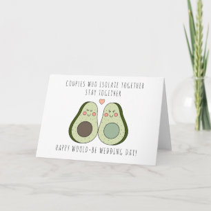 Lockdown Cancelled Wedding Card - Avocado Design