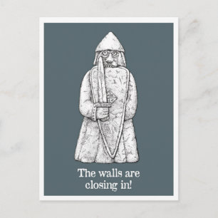 Lockdown moods: Lewis chessmen - The Berserker Postcard