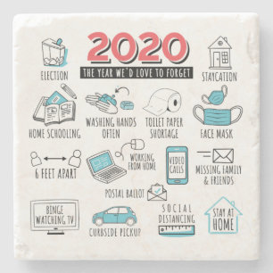 Lockdown Quarantine 2020 Activities Commemorate Stone Coaster
