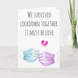 Lockdown We Survived Love  Quarantine Card