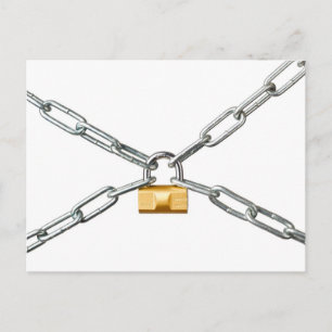 Locked chains postcard