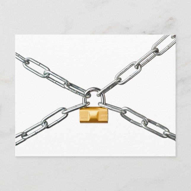 Locked chains postcard (Front)