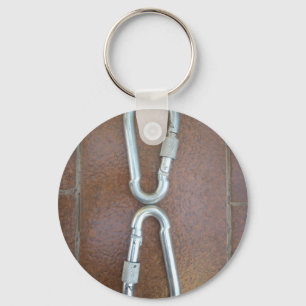 Locked In: Durable Steel Carabiner Lock Design Keychain