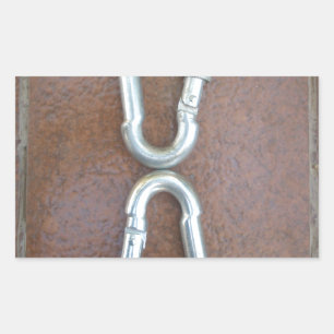 Locked In: Durable Steel Carabiner Lock Design Sticker