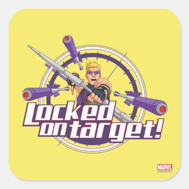 Locked On Target! Square Sticker (Front)