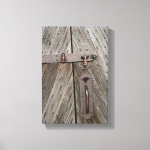 Locked Wooden Door Canvas Print