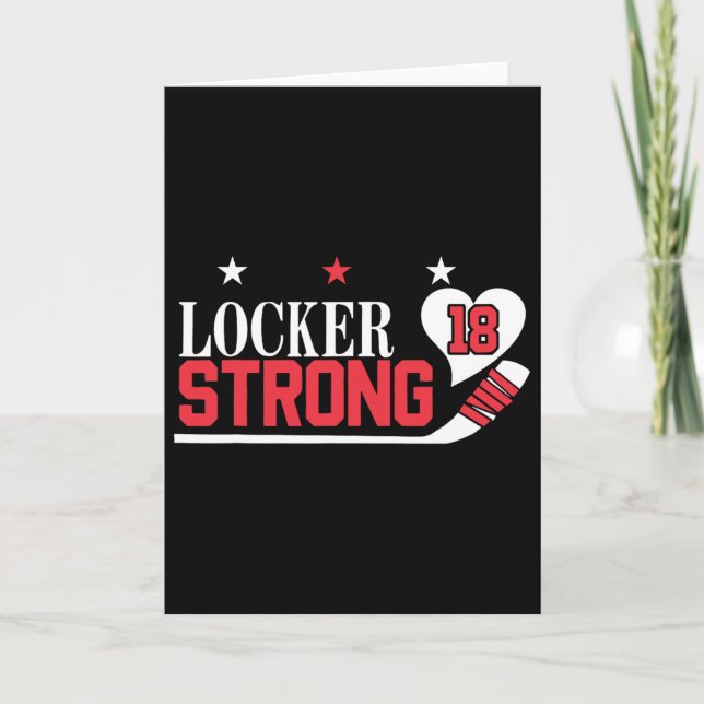 Locker Strong 18 Hockey  Card (Front)