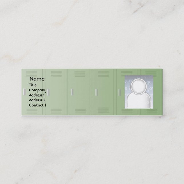 Lockers - Skinny Mini Business Card (Front)