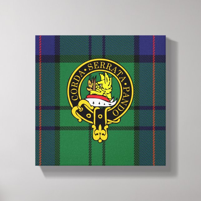 Lockhart Scottish Crest and Tartan Canvas print (Front)