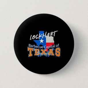 Lockhart Texas Barbecue , Black, Smal 2 Inch Round Button