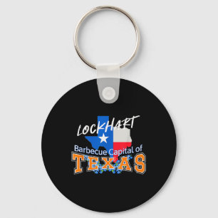 Lockhart Texas Barbecue , Black, Smal Keychain