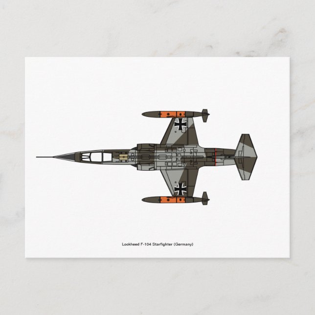Lockheed F-104 Starfighter (Germany) Postcard (Front)