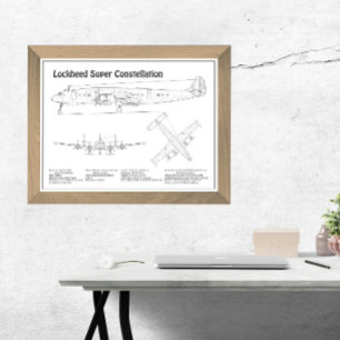 Lockheed L-1049 Super Constellation - Plans BD Photo Print