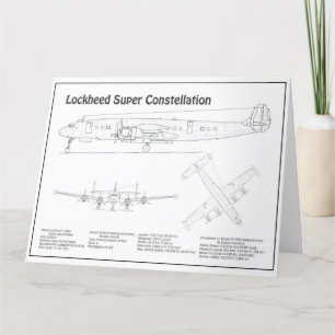 Lockheed L-1049 Super Constellation - Plans BD Thank You Card
