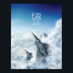 Lockheed Martin F-22 Raptor poster<br><div class="desc">A twin-engine,  all-weather,  stealth air superiority fighter aircraft.</div>