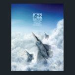 Lockheed Martin F-22 Raptor poster<br><div class="desc">A twin-engine,  all-weather,  stealth air superiority fighter aircraft.</div>