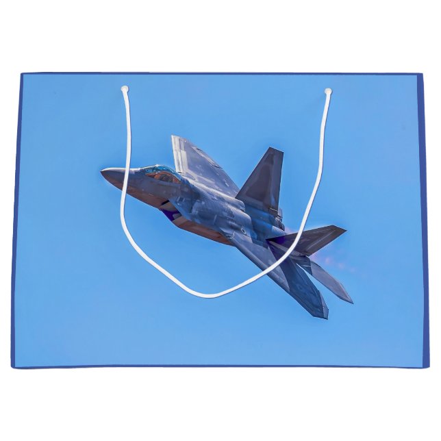 Lockheed Martin F-22A Raptor Large Gift Bag (Front)