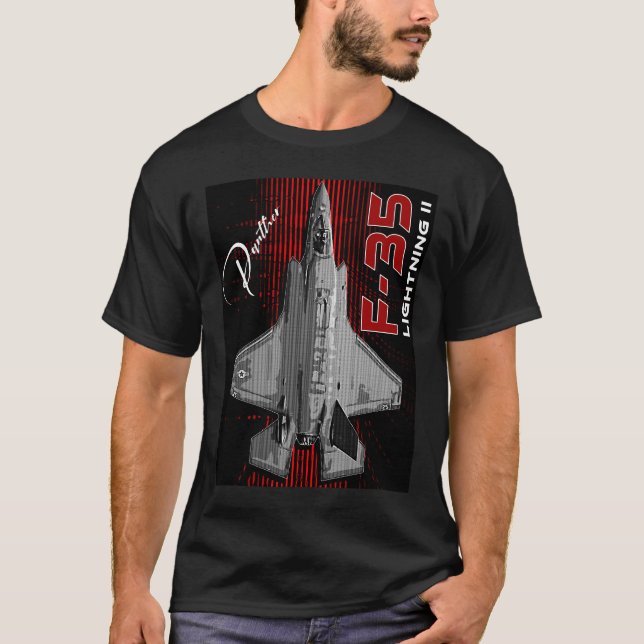 Lockheed Martin F-35 Lightning II USAF Fighterjet T-Shirt (Front)