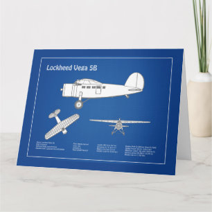 Lockheed Vega 5B - Airplane Plans ABD Thank You Card