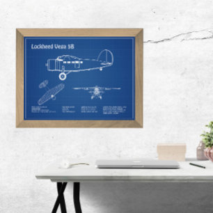 Lockheed Vega 5B - Airplane Plans AD Photo Print