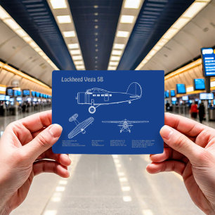 Lockheed Vega 5B - Airplane Plans AD Postcard