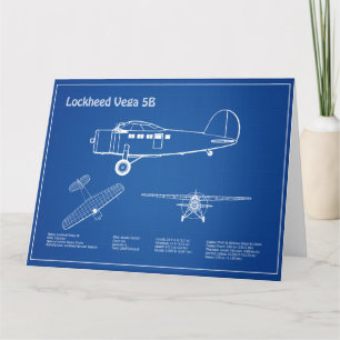 Lockheed Vega 5B - Airplane Plans AD Thank You Card