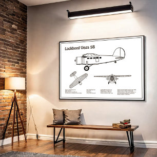 Lockheed Vega 5B - Airplane Plans BD Poster