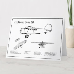Lockheed Vega 5B - Airplane Plans BD Thank You Card