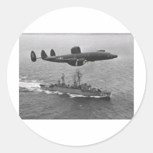 Lockheed WV-2 Super Constellation Classic Round Sticker