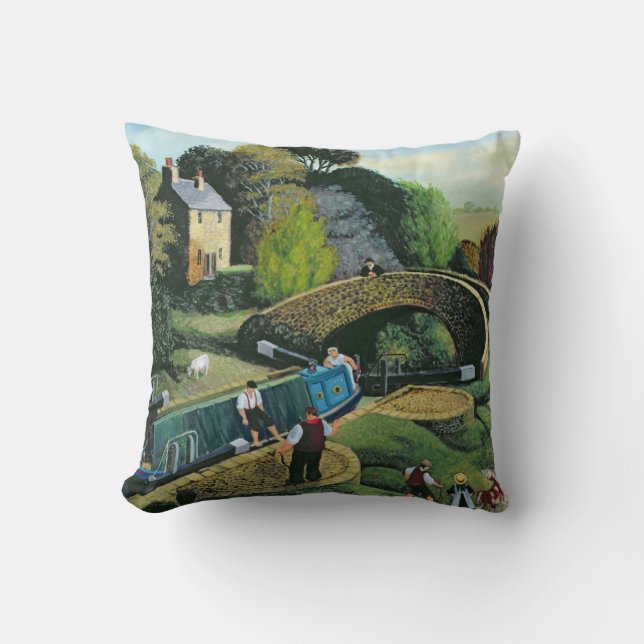 Locking Out Throw Pillow (Front)