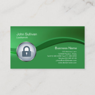 Locksmith Business Card Padlock Icon