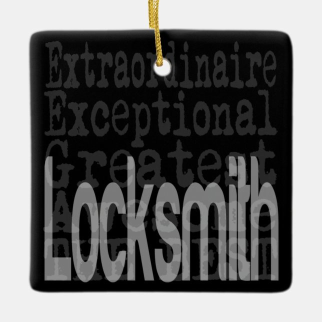 Locksmith Extraordinaire Ceramic Ornament (Front)