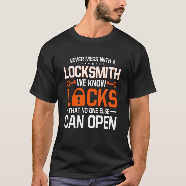 Locksmith Lock Picker Key Maker Technician Locksmi T-Shirt (Front)