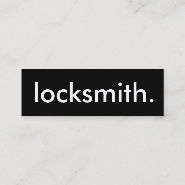 locksmith. loyalty punch card (Front)