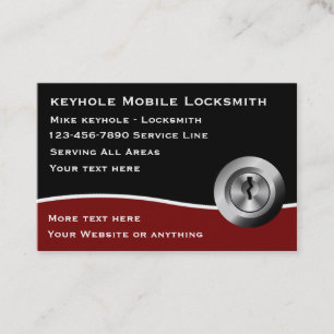 Locksmith Modern Editable Business Cards