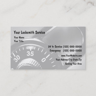 Locksmith Padlock Backgroud Business Card