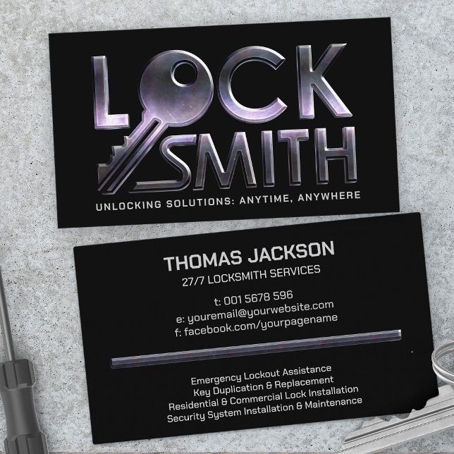 Locksmith Services Business Card (Creator Uploaded)